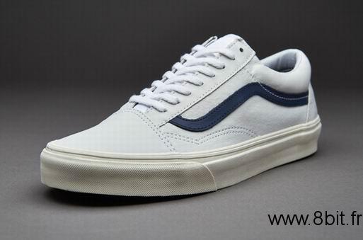 vans blanche et bleu